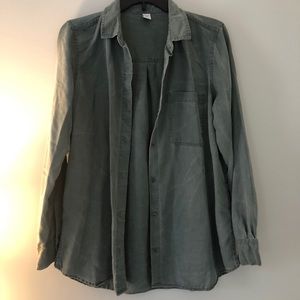 Green button up